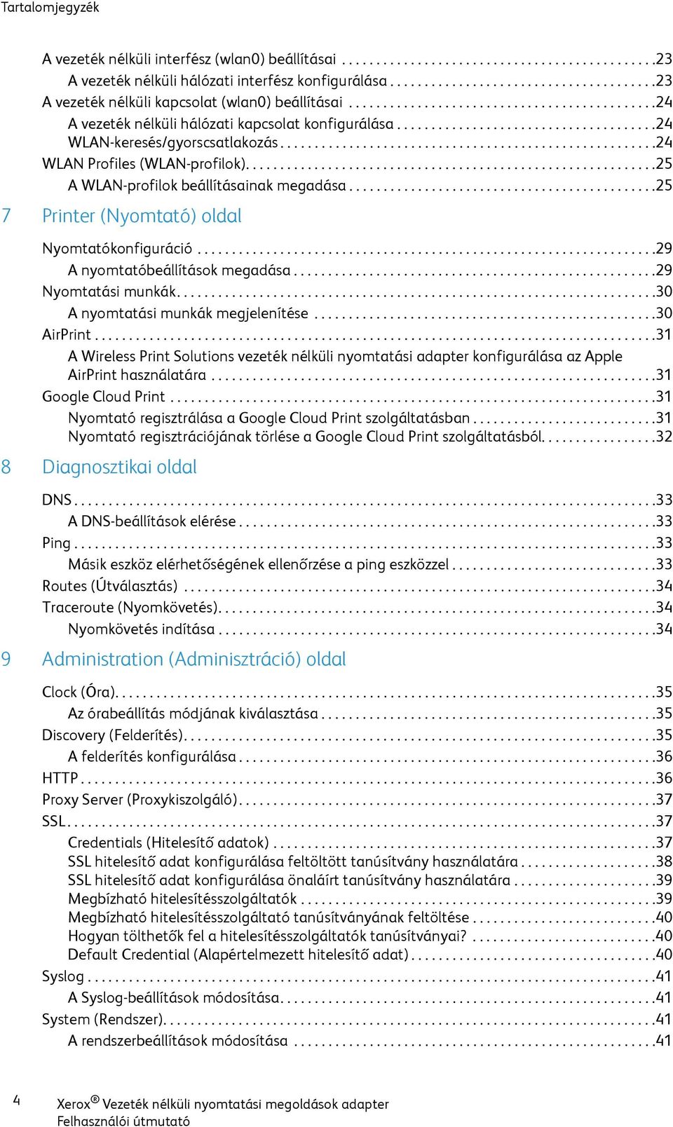 .....................................24 WLAN-keresés/gyorscsatlakozás.......................................................24 WLAN Profiles (WLAN-profilok)............................................................25 A WLAN-profilok beállításainak megadása.