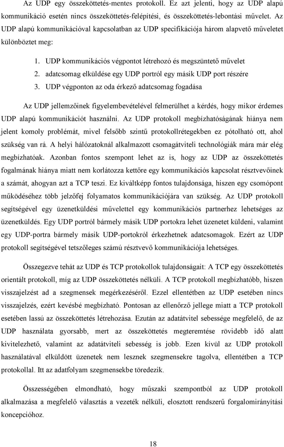 adatcsomag elküldése egy UDP portról egy másik UDP port részére 3.