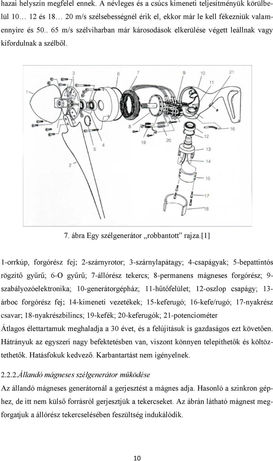 [1] 1-orrkúp, forgórész fej; 2-szárnyrotor; 3-szárnylapátagy; 4-csapágyak; 5-bepattintós rögzítő gyűrű; 6-O gyűrű; 7-állórész tekercs; 8-permanens mágneses forgórész; 9- szabályozóelektronika;