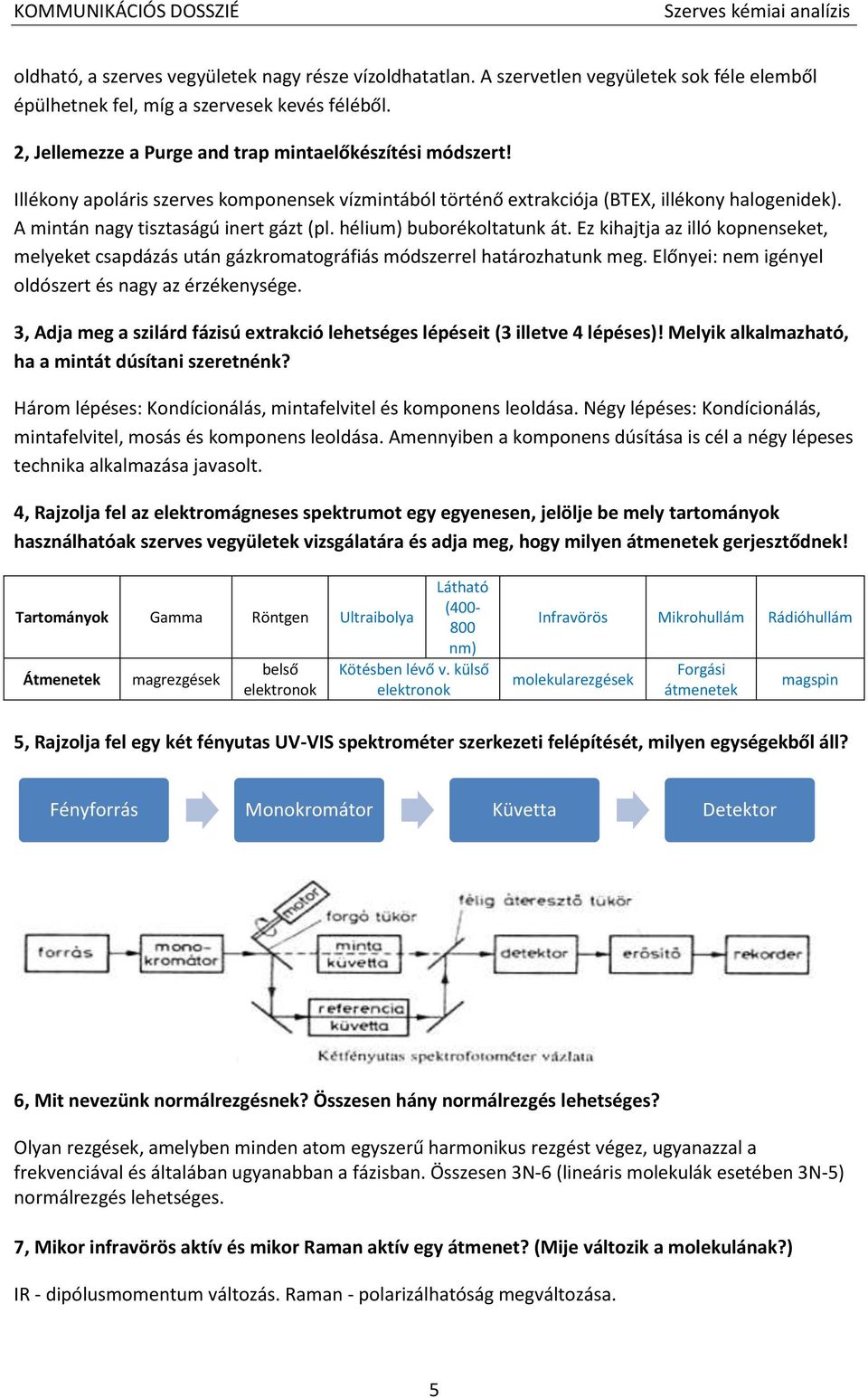 hélium) buborékoltatunk át. Ez kihajtja az illó kopnenseket, melyeket csapdázás után gázkromatográfiás módszerrel határozhatunk meg. Előnyei: nem igényel oldószert és nagy az érzékenysége.