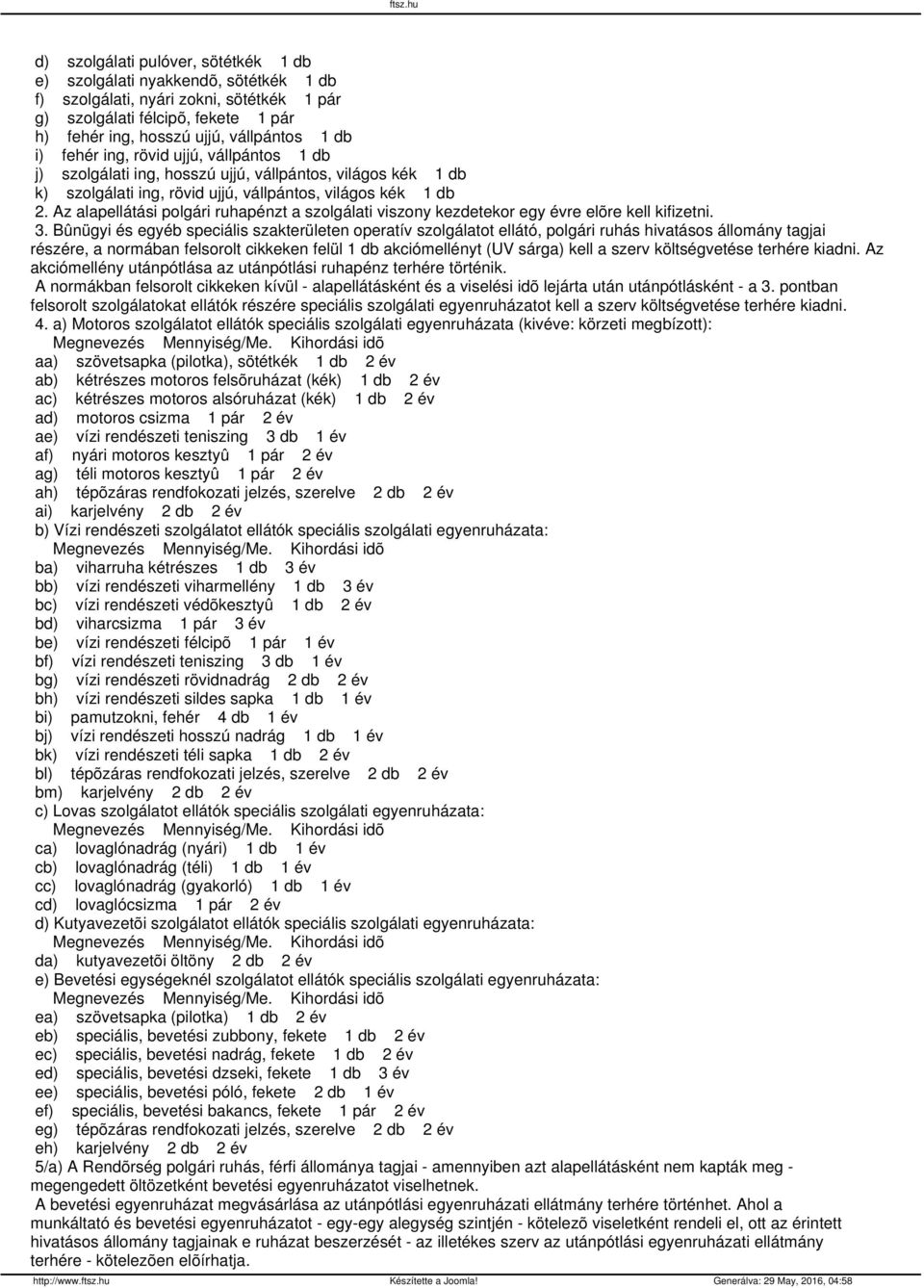 Ruházati és öltözködési szabályzat November PDF Ingyenes letöltés