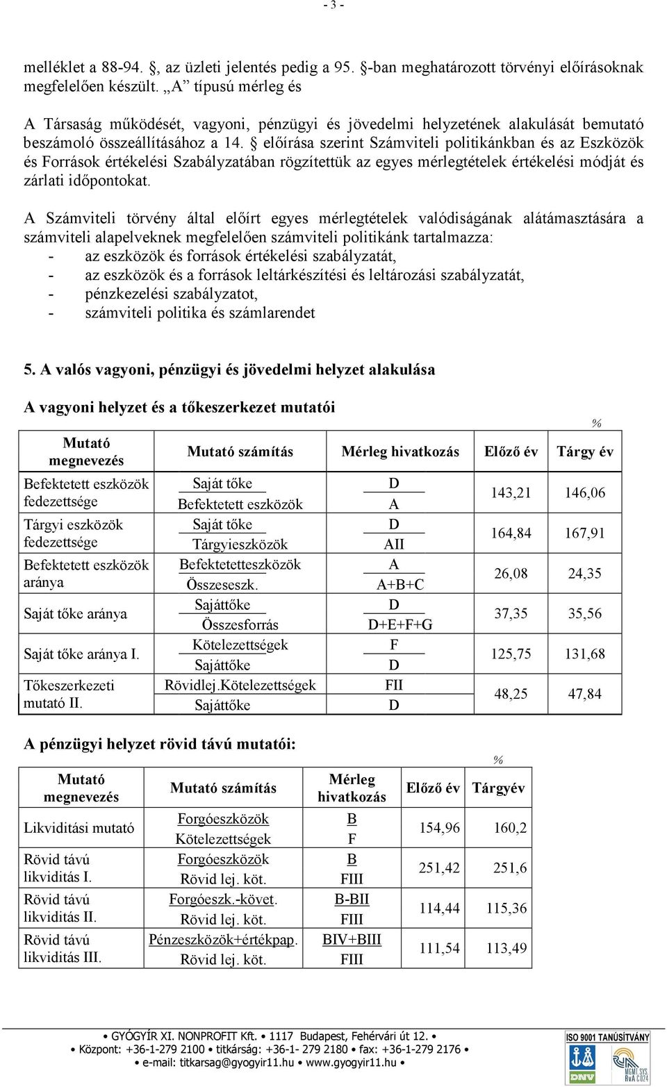 előírása szerint Számviteli politikánkban és az Eszközök és Források értékelési Szabályzatában rögzítettük az egyes mérlegtételek értékelési módját és zárlati időpontokat.