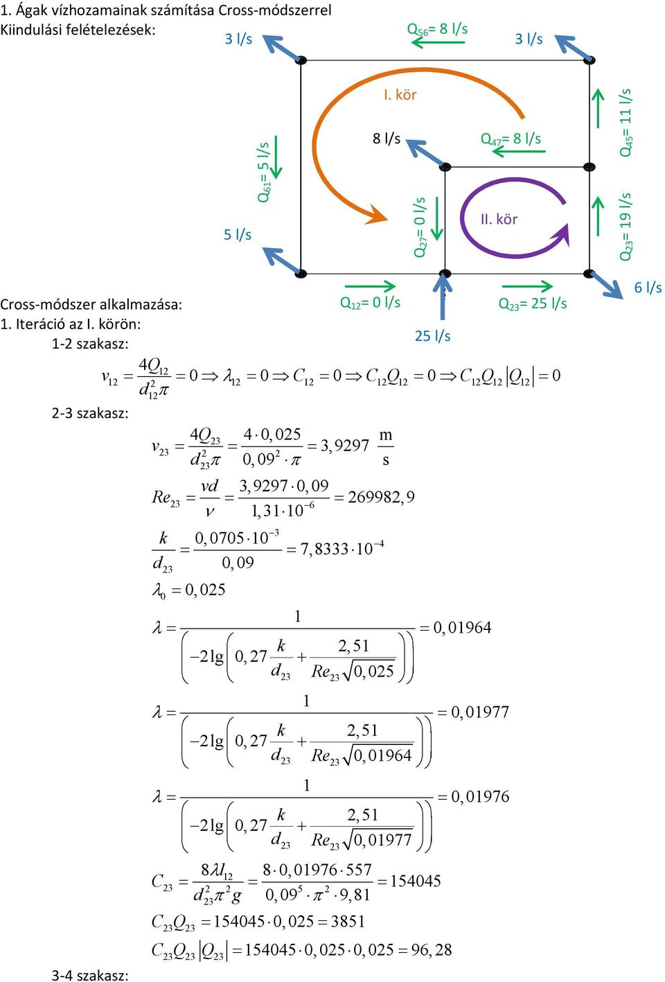 örön: 1-2 zaaz: 25 l/ 12 12 = = 0 λ 2 12 = 0 12 = 0 12Q12 = 0 12Q12 Q12 = 0 12π 2- zaaz: 4 0,025 m = = =,9297 2 2 π π -4 zaaz: 6 0,9297 = = = 269982,9 = =