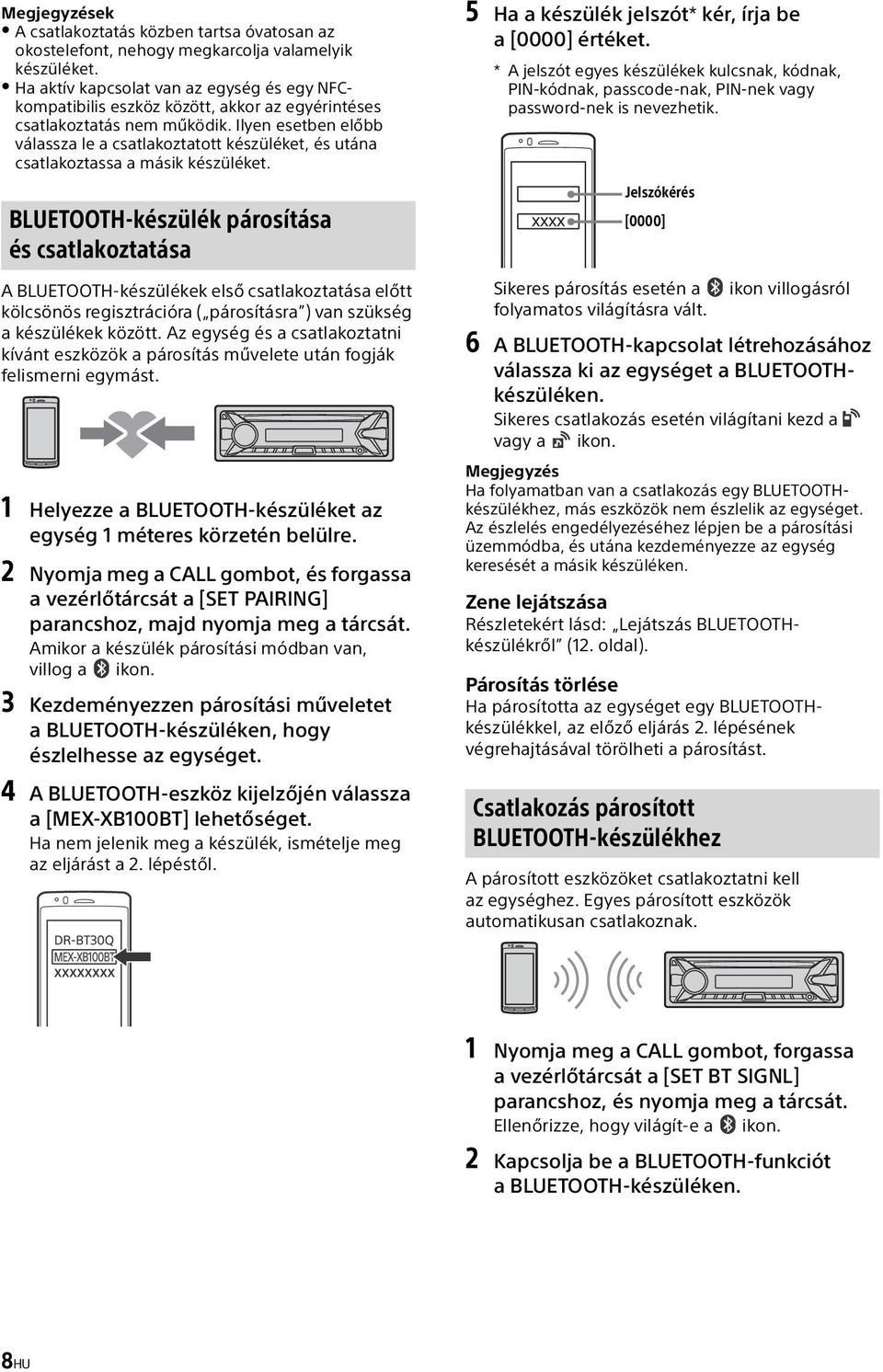 Ilyen esetben előbb válassza le a csatlakoztatott készüléket, és utána csatlakoztassa a másik készüléket.