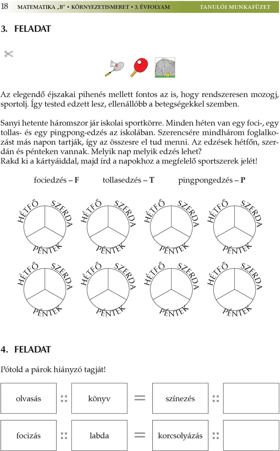 Szerencsére mindhárom foglalkozást más napon tartják, így az összesre el tud menni. Az edzések hétfőn, szerdán és pénteken vannak. Melyik nap melyik edzés lehet?