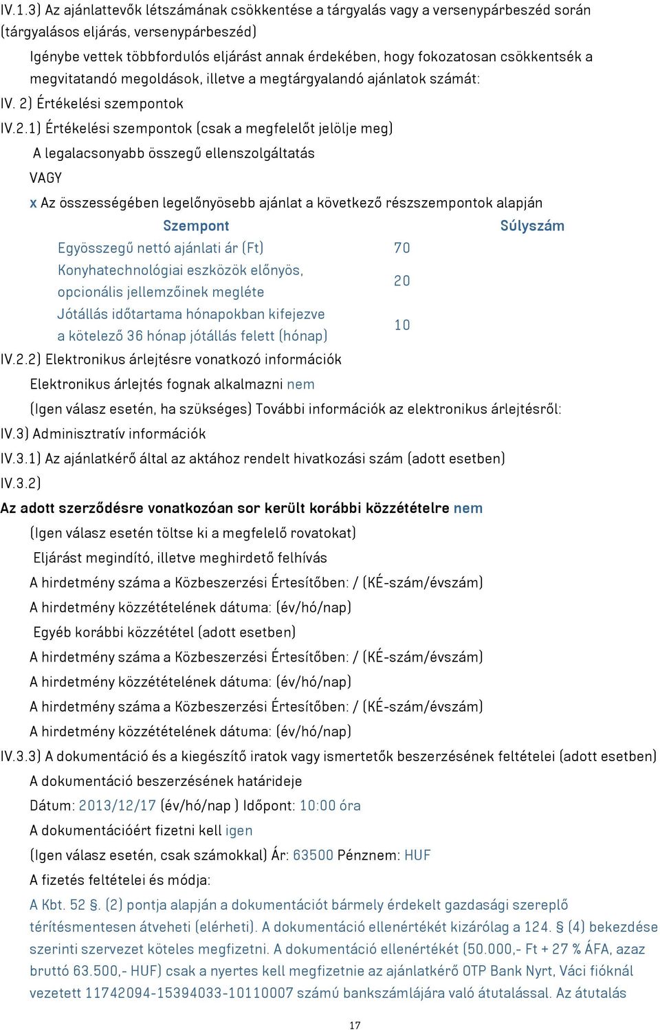 Értékelési szempontok IV.2.