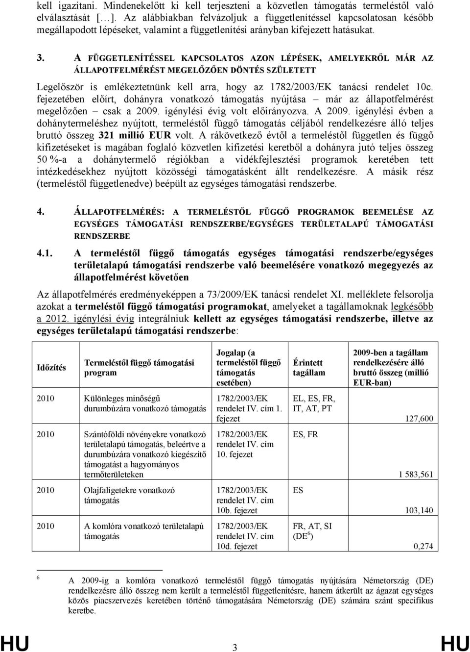 A FÜGGETLENÍTÉSSEL KAPCSOLATOS AZON LÉPÉSEK, AMELYEKRŐL MÁR AZ ÁLLAPOTFELMÉRÉST MEGELŐZŐEN DÖNTÉS SZÜLETETT Legelőször is emlékeztetnünk kell arra, hogy az tanácsi rendelet 10c.