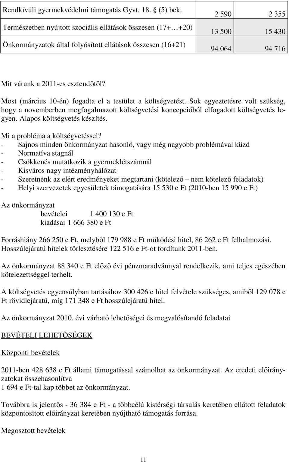 Most (március 10-én) fogadta el a testület a költségvetést. Sok egyeztetésre volt szükség, hogy a novemberben megfogalmazott költségvetési koncepcióból elfogadott költségvetés legyen.