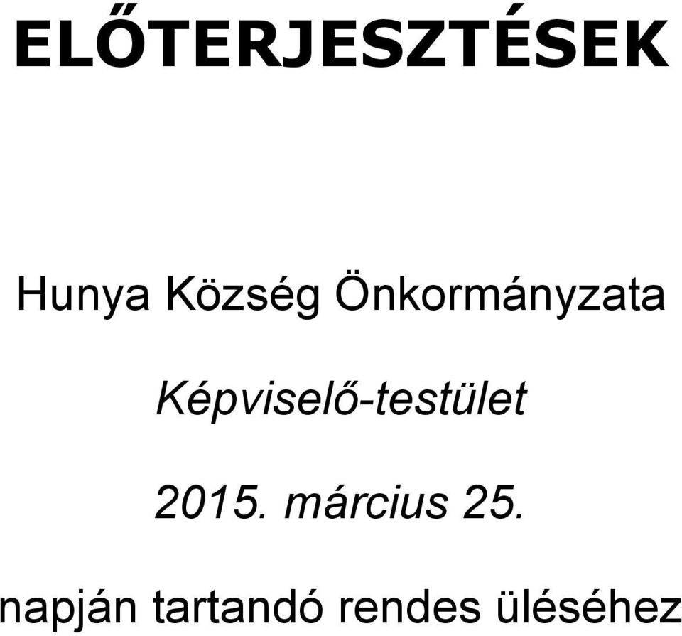 Képviselő-testület 2015.