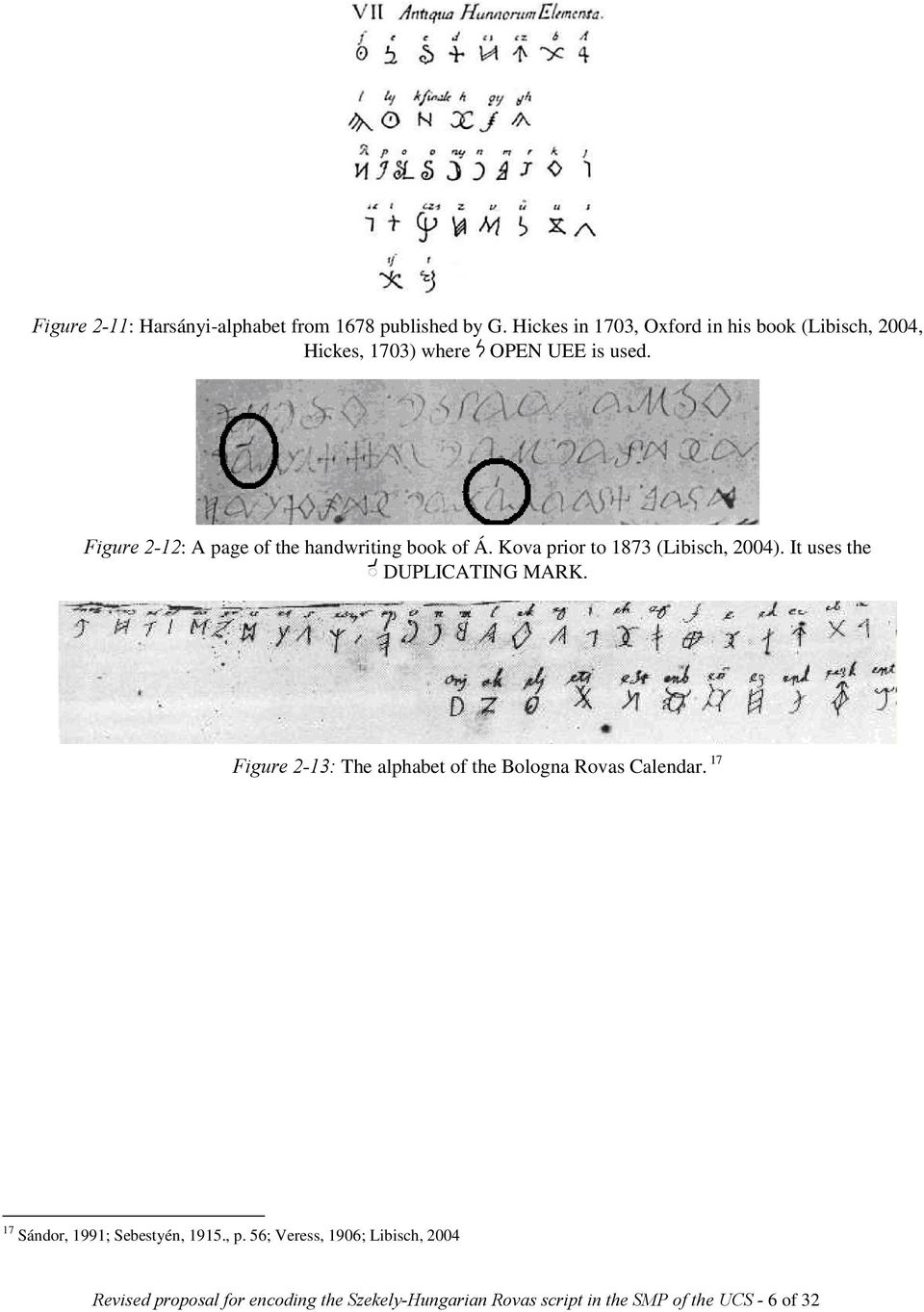 Figure 2-12: A page of the handwriting book of Á. Kova prior to 1873 (Libisch, 2004). It uses the b DUPLICATING MARK.