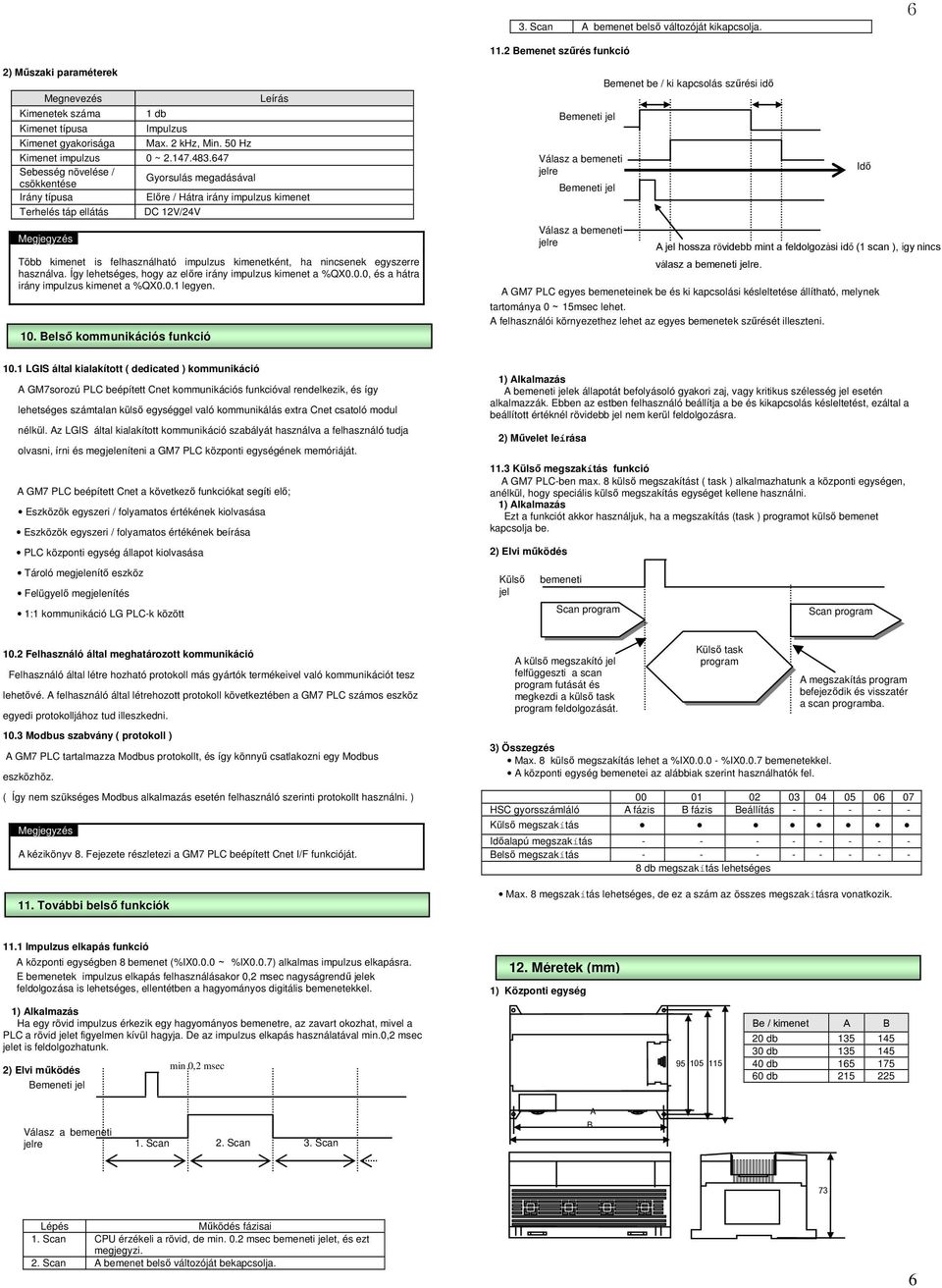 .. Sebesség növelése / csökkentése Gyorsulás megadásával Irány típusa Elıre / Hátra irány impulzus kimenet Terhelés táp ellátás DC DC 2V/2V Több kimenet is felhasználható impulzus kimenetként, ha