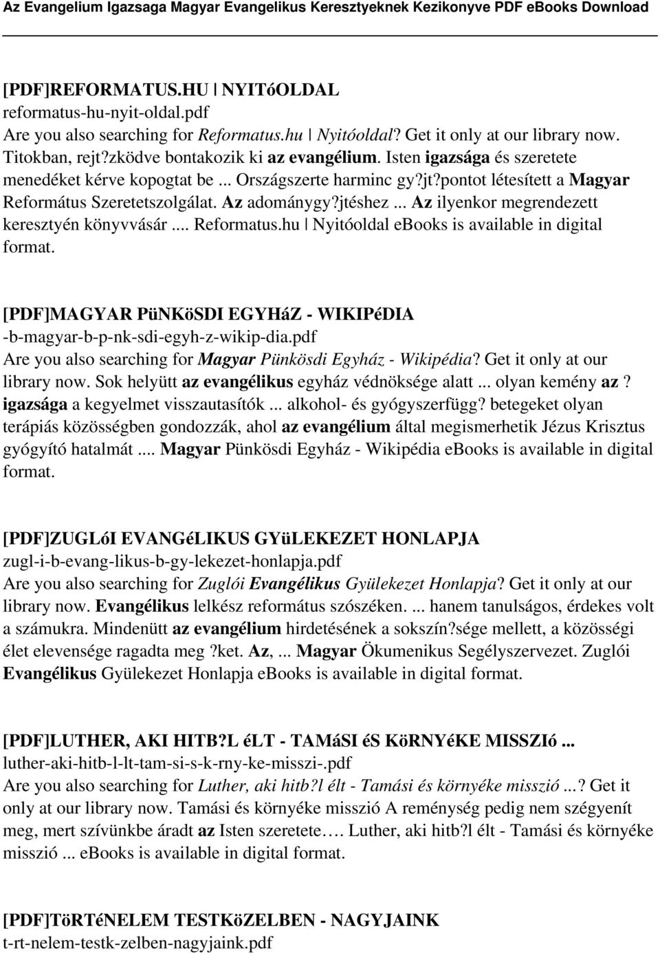Magyar Evangélikus Digitális Tár (MEDiT)