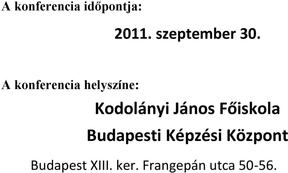 időpontja:  