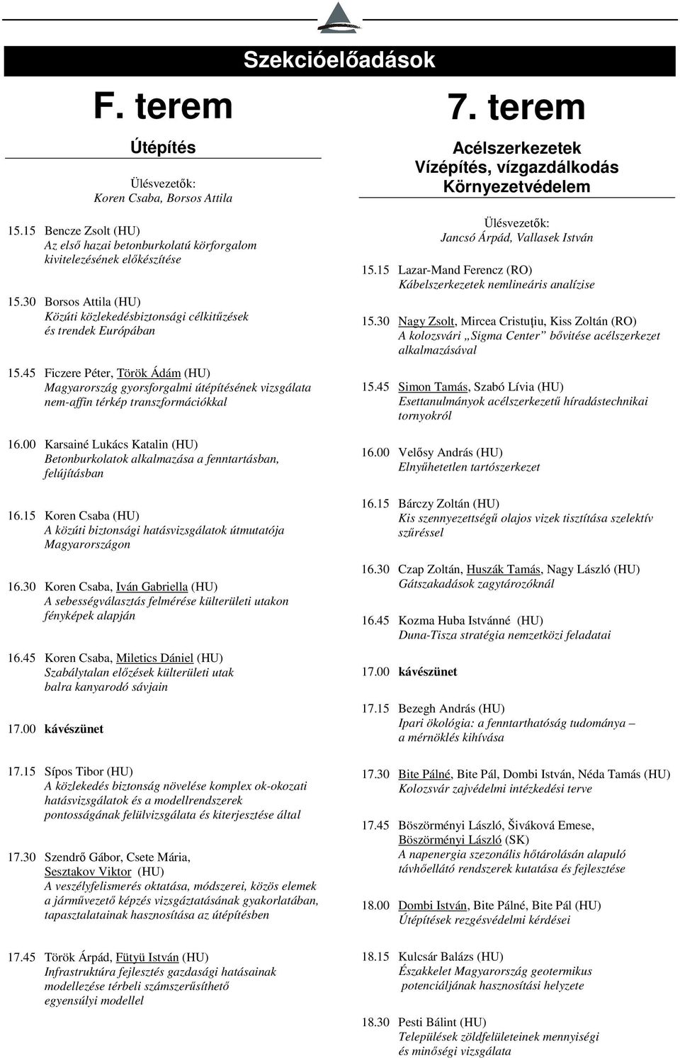 45 Ficzere Péter, Török Ádám (HU) Magyarország gyorsforgalmi útépítésének vizsgálata nem-affin térkép transzformációkkal 16.