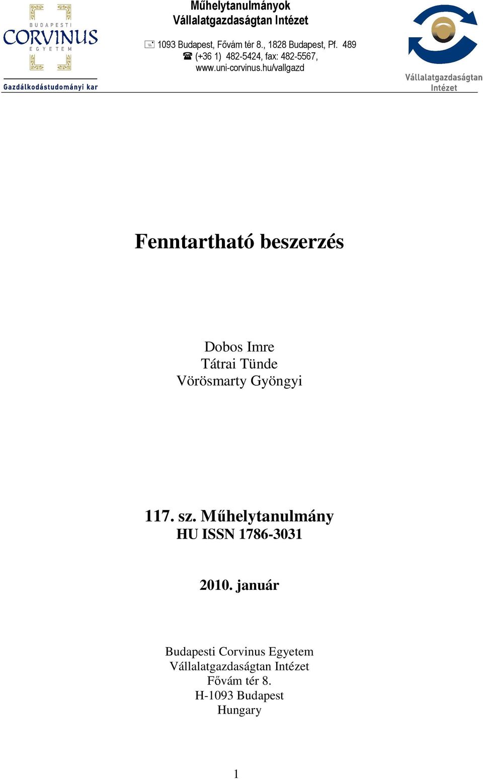 hu/vallgazd Fennarhaó beszerzés Dobos Imre Tárai Tünde Vörösmary Gyöngyi 117. sz.