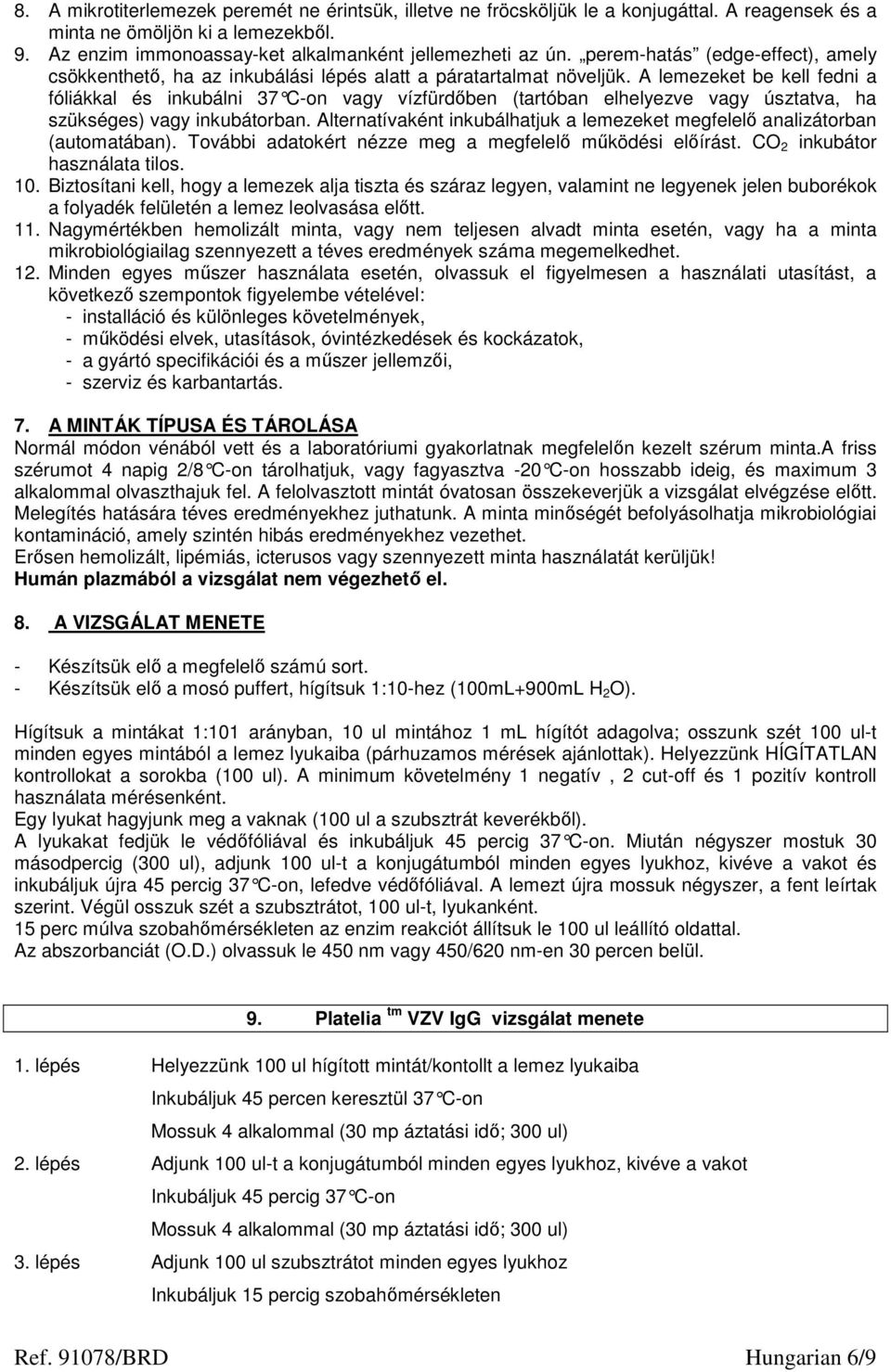 PLATELIA VZV IgG TESZT - PDF Ingyenes letöltés