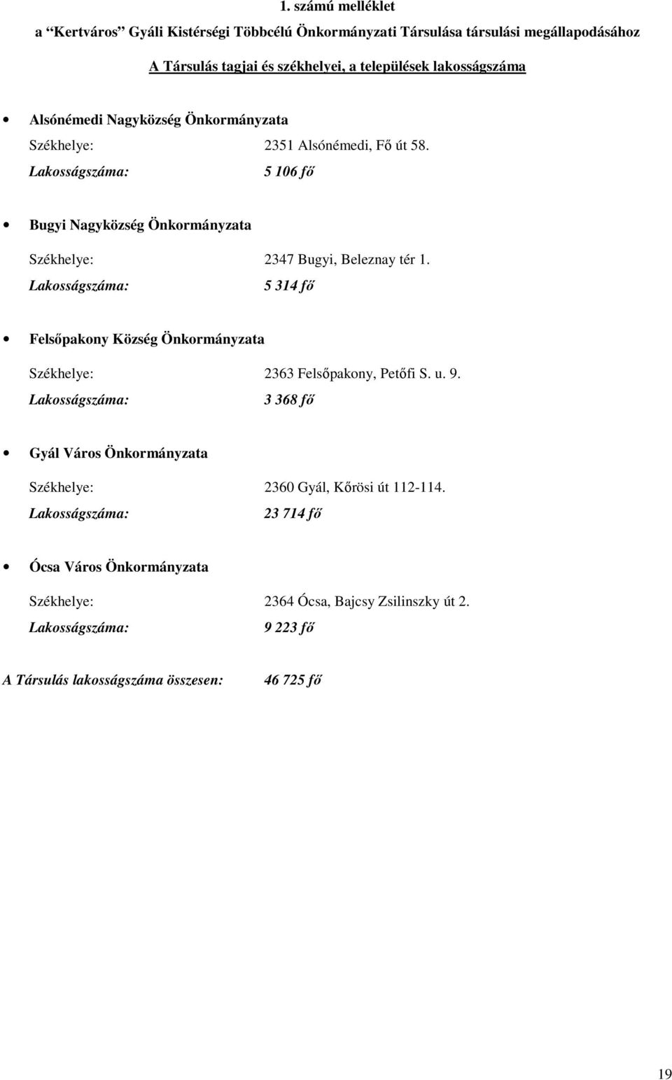 Lakosságszáma: 5 314 fı Felsıpakony Község Önkormányzata Székhelye: 2363 Felsıpakony, Petıfi S. u. 9.