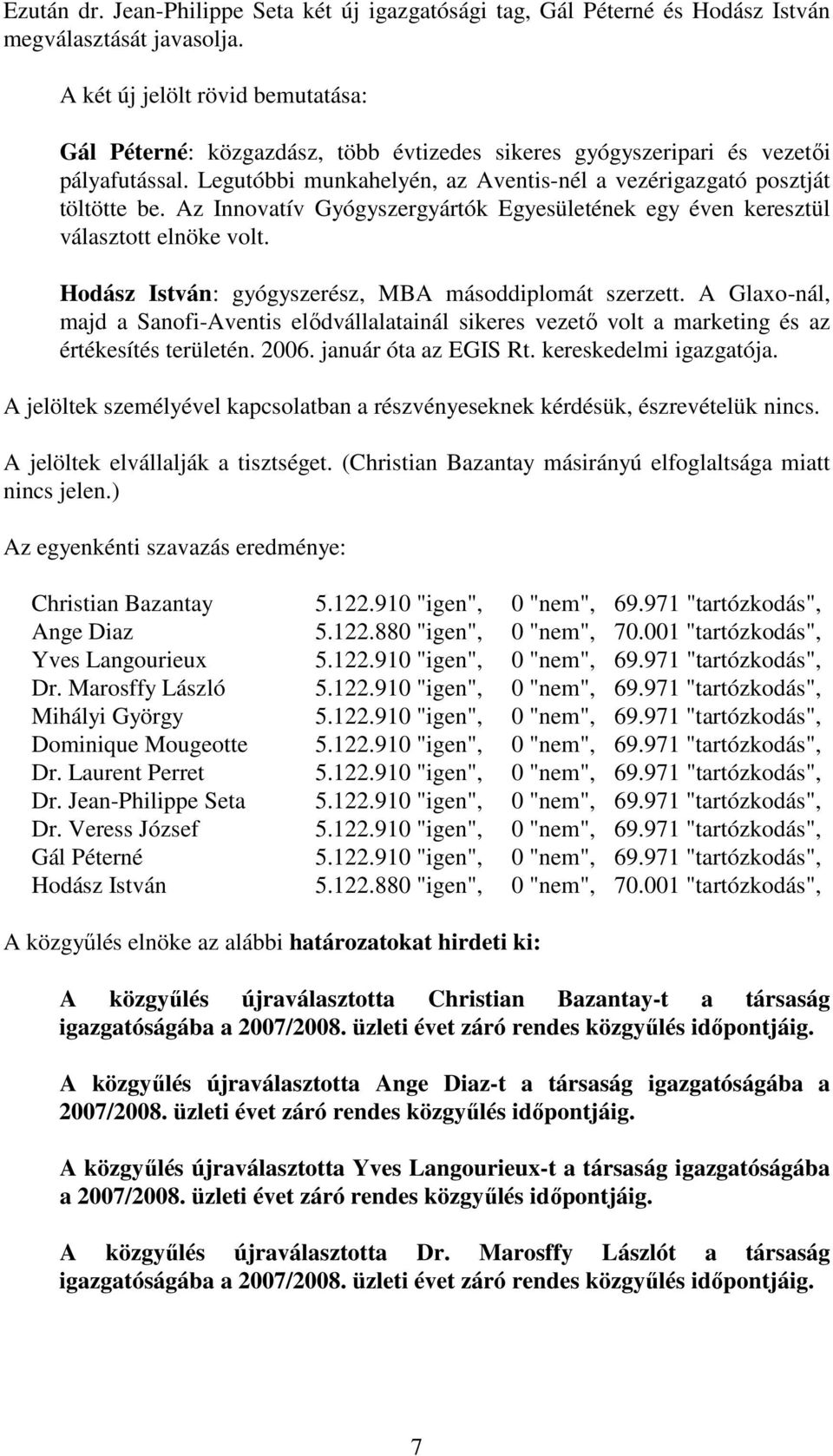 Az Innovatív Gyógyszergyártók Egyesületének egy éven keresztül választott elnöke volt. Hodász István: gyógyszerész, MBA másoddiplomát szerzett.