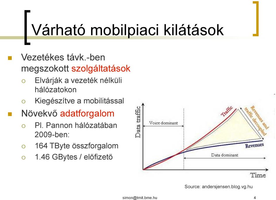 Kiegészítve a mobilitással Növekvő adatforgalom Pl.