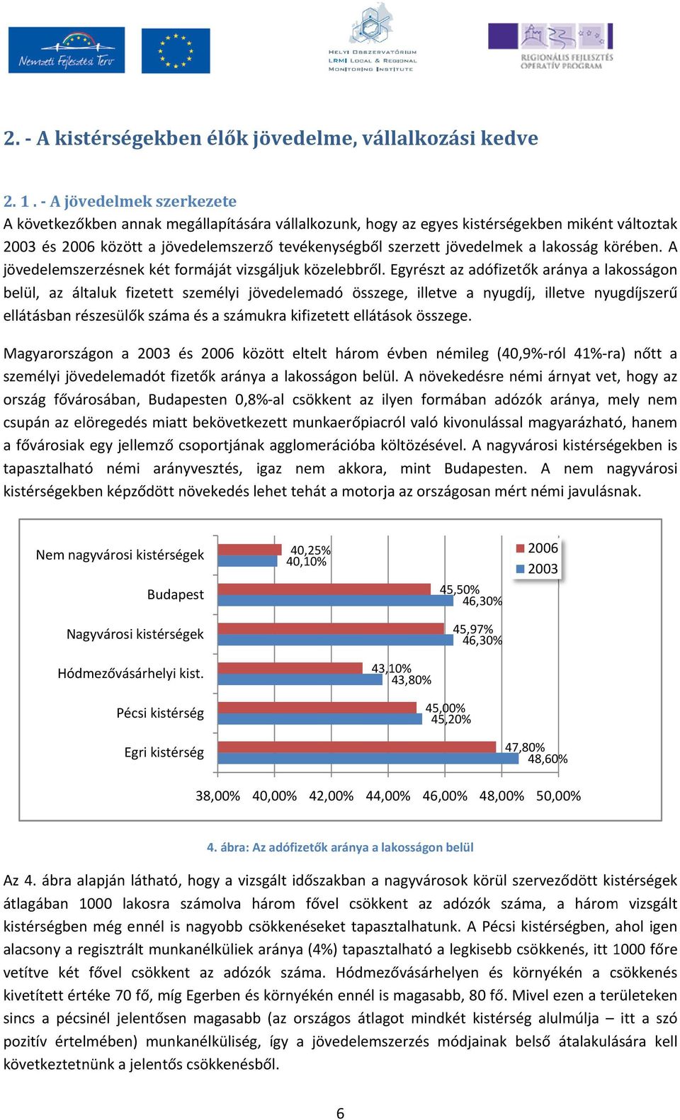 lakosság körében. A jövedelemszerzésnek két formáját vizsgáljuk közelebbről.