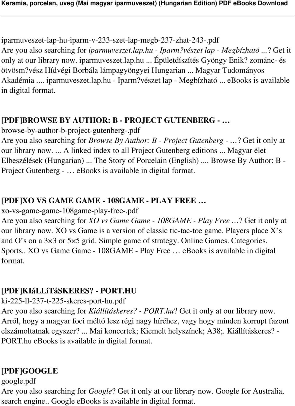 [PDF]BROWSE BY AUTHOR: B - PROJECT GUTENBERG - browse-by-author-b-project-gutenberg-.pdf Are you also searching for Browse By Author: B - Project Gutenberg -? Get it only at our library now.
