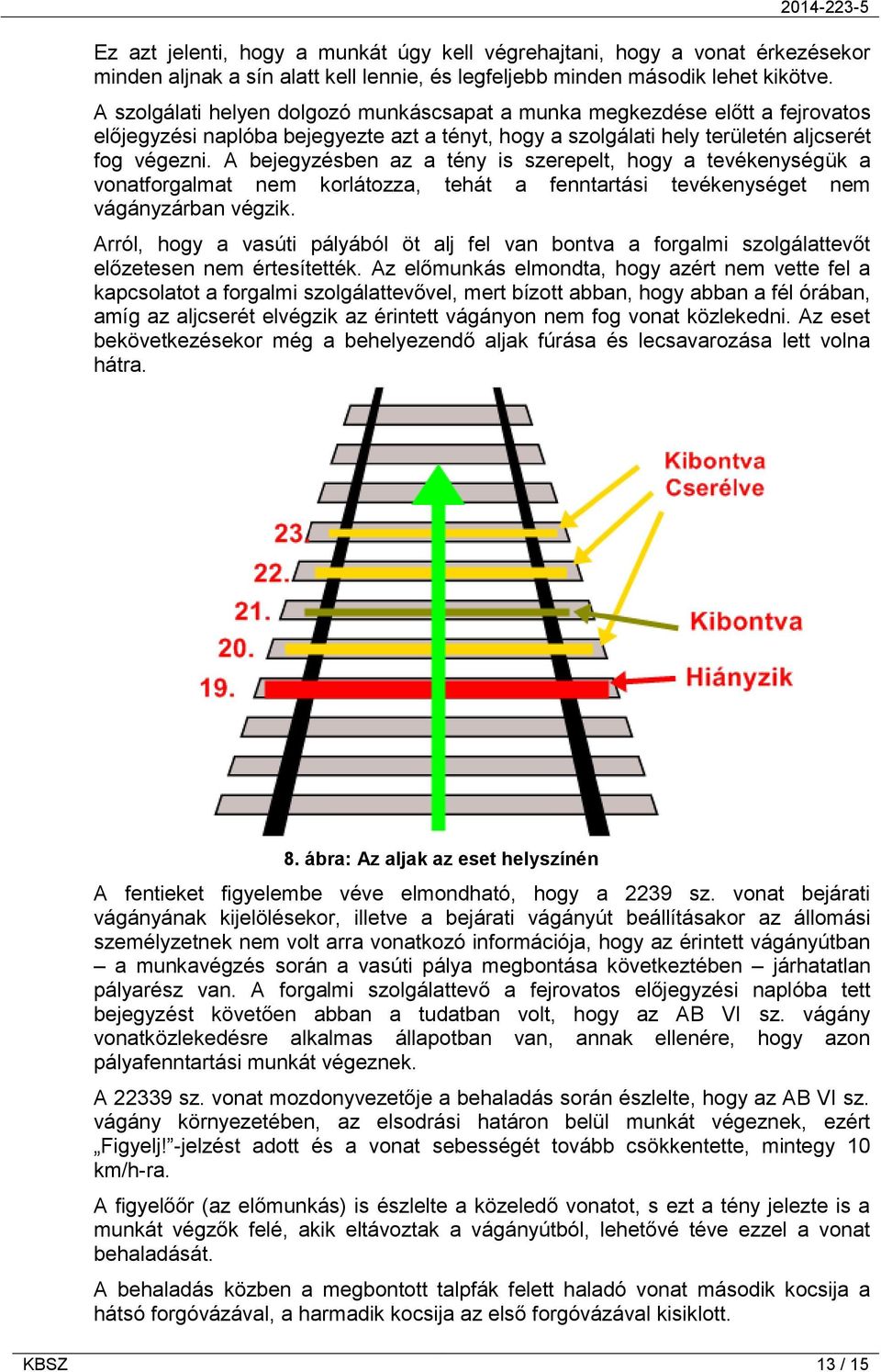 A bejegyzésben az a tény is szerepelt, hogy a tevékenységük a vonatforgalmat nem korlátozza, tehát a fenntartási tevékenységet nem vágányzárban végzik.