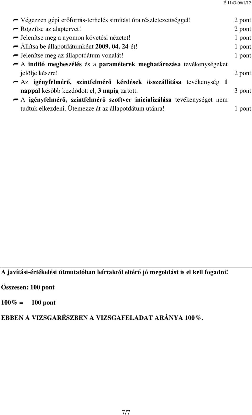 Az igényfelmérő, szintfelmérő kérdések összeállítása tevékenység 1 nappal később kezdődött el, 3 napig tartott.