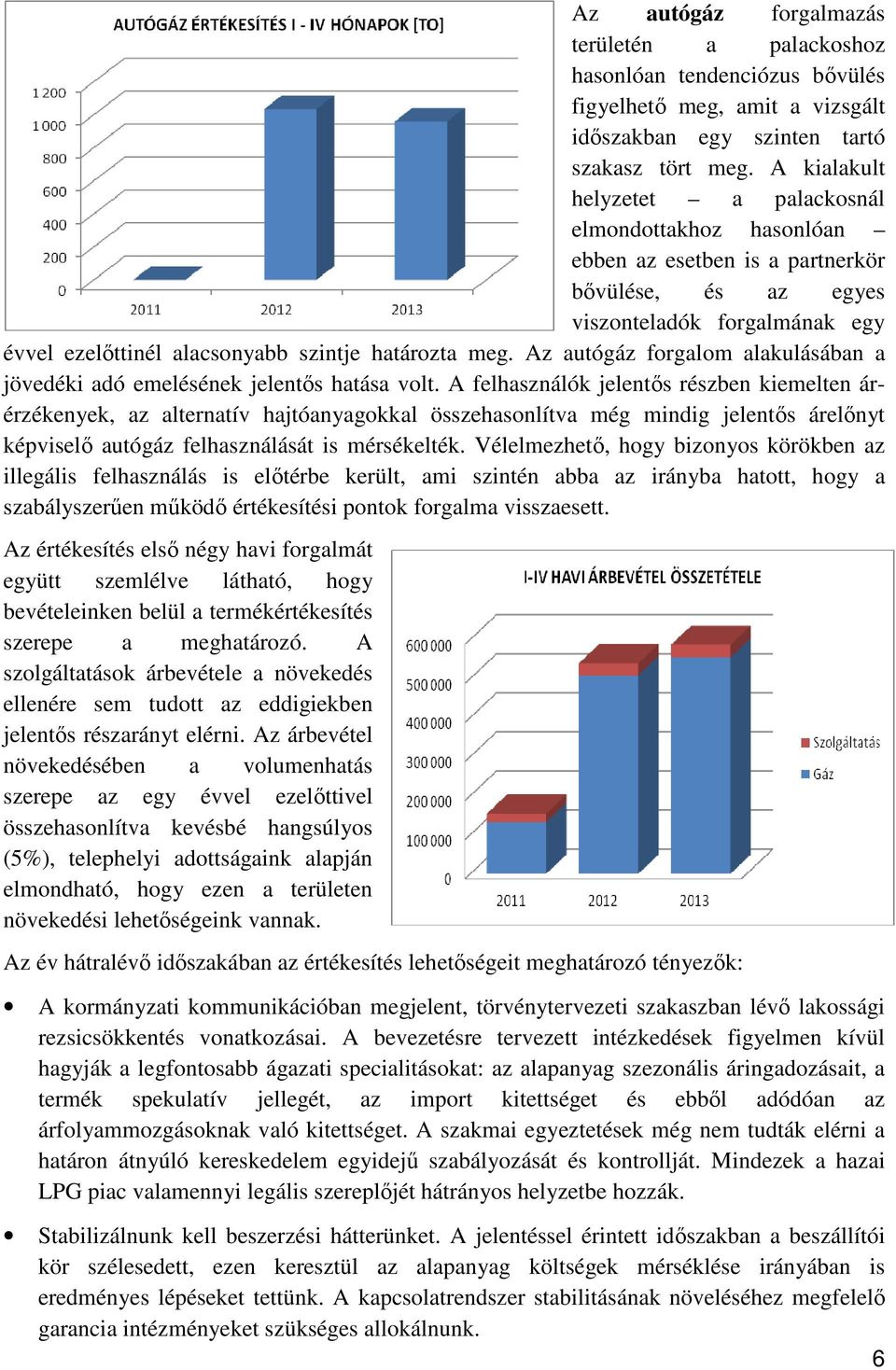 Az autógáz forgalom alakulásában a jövedéki adó emelésének jelentős hatása volt.