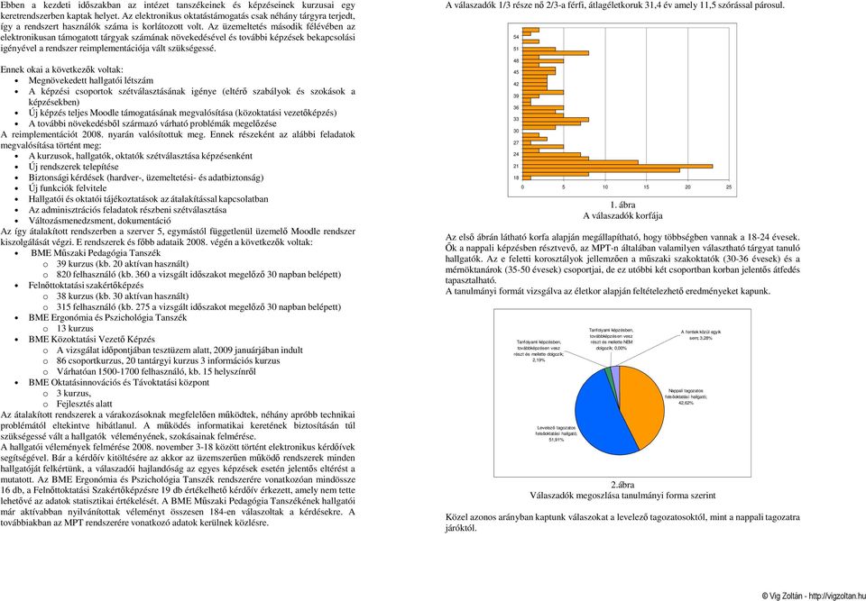 Az üzemeltetés második félévében az elektronikusan támogatott tárgyak számának növekedésével és további képzések bekapcsolási igényével a rendszer reimplementációja vált szükségessé.