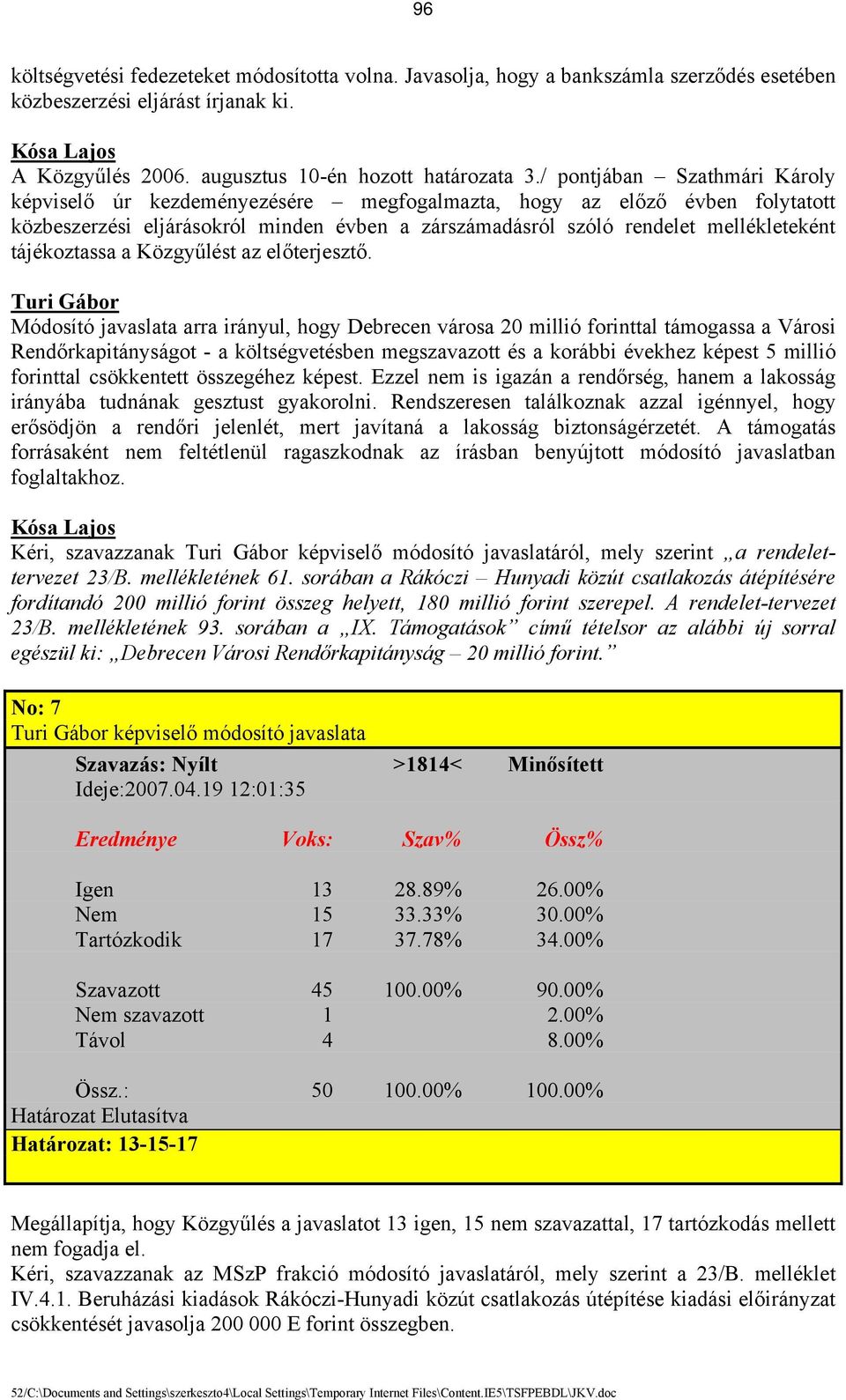 tájékoztassa a Közgyűlést az előterjesztő.