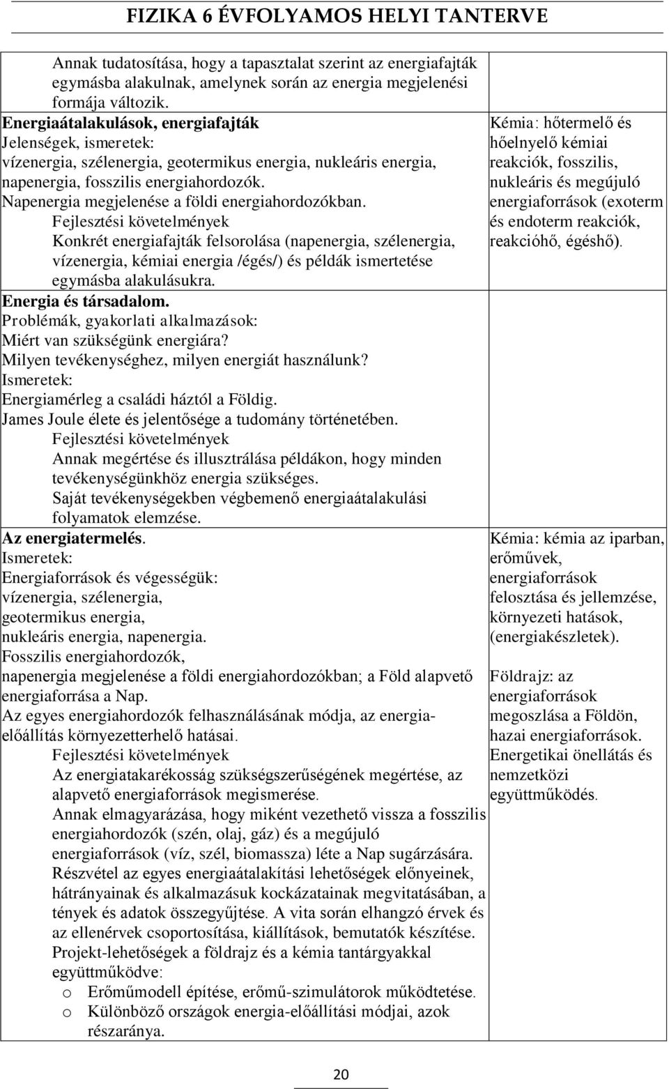 Napenergia megjelenése a földi energiahordozókban. Konkrét energiafajták felsorolása (napenergia, szélenergia, vízenergia, kémiai energia /égés/) és példák ismertetése egymásba alakulásukra.