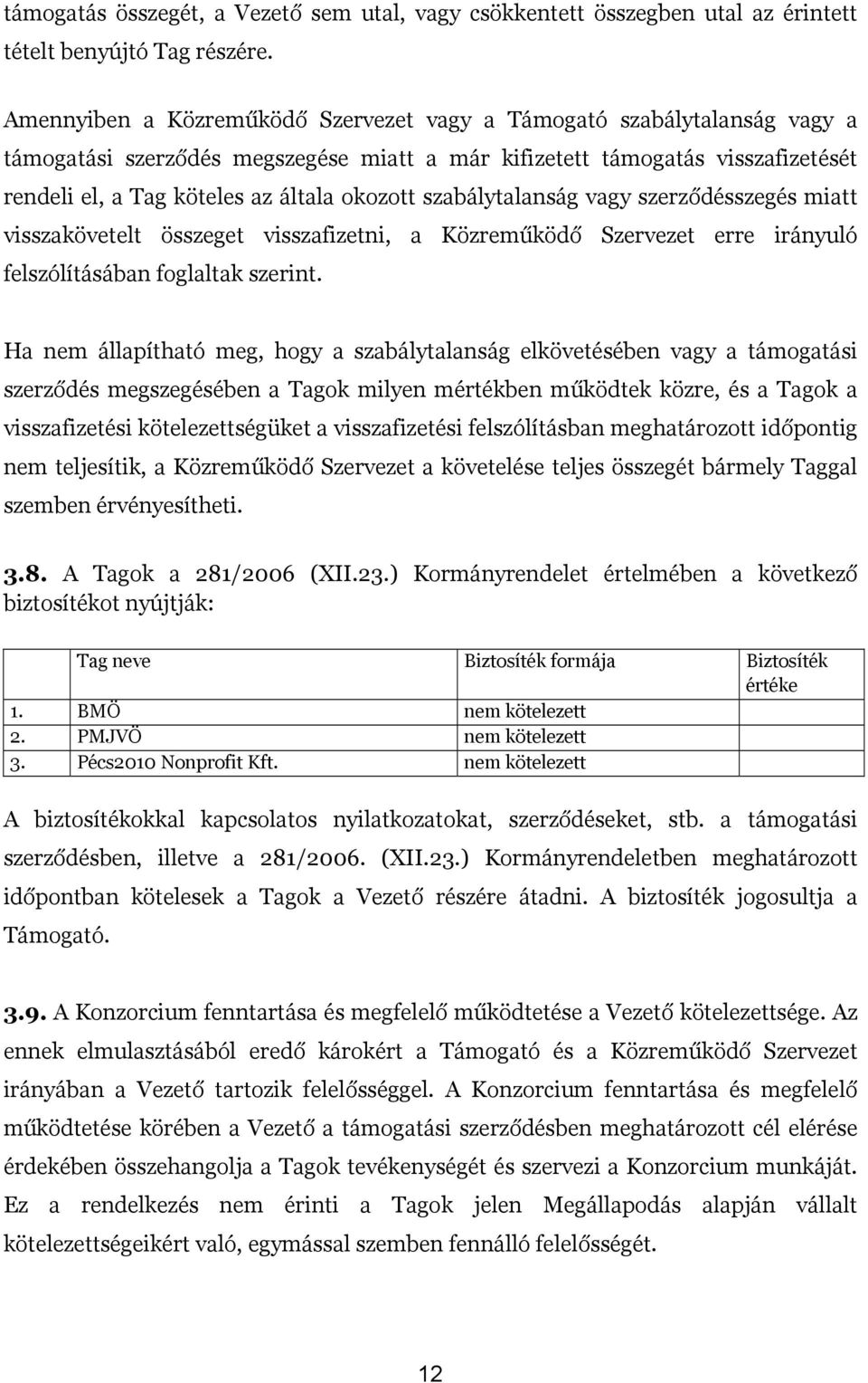 vagy szerződésszegés miatt visszakövetelt összeget visszafizetni, a Közreműködő Szervezet erre irányuló felszólításában foglaltak szerint.