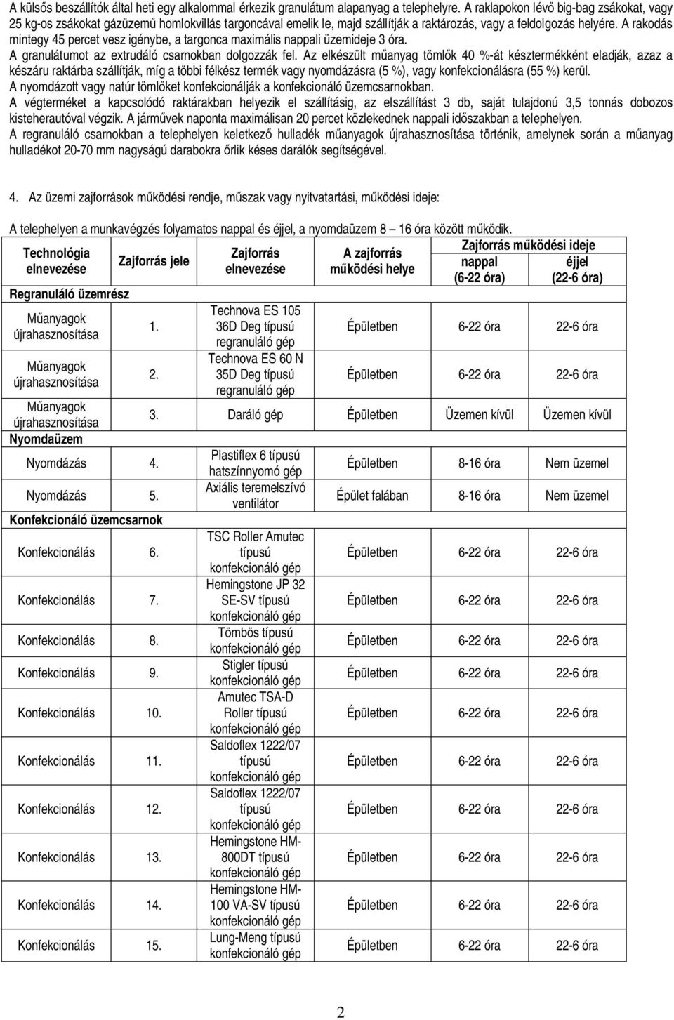 A rakodás mintegy 45 percet vesz igénybe, a targonca maximális nappali üzemideje 3 óra. A granulátumot az extrudáló csarnokban dolgozzák fel.