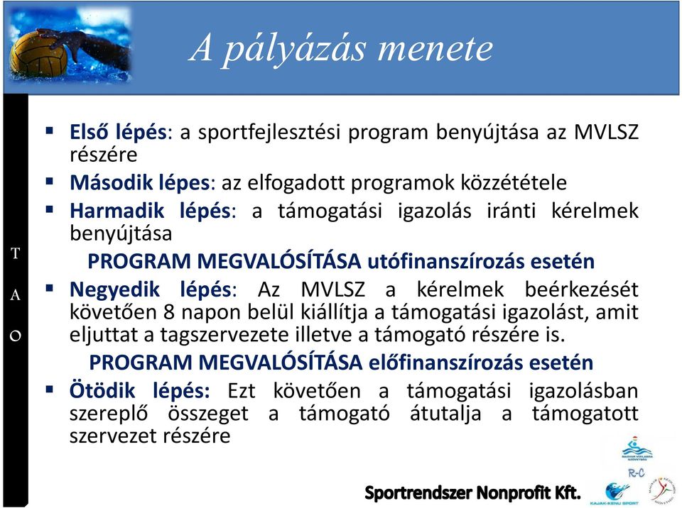 beérkezését követően 8 napon belül kiállítja a támogatási igazolást, amit eljuttat a tagszervezete illetve a támogató részére is.