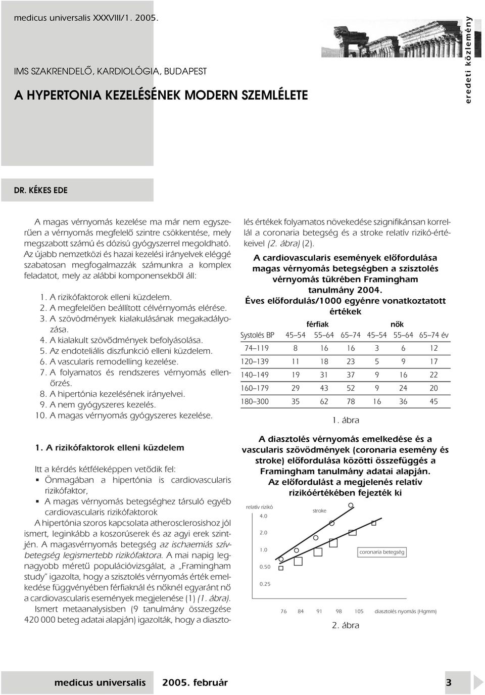 Az újabb nemzetközi és hazai kezelési irányelvek eléggé szabatosan megfogalmazzák számunkra a komplex feladatot, mely az alábbi komponensekbôl áll: 1. A rizikófaktorok elleni küzdelem. 2.