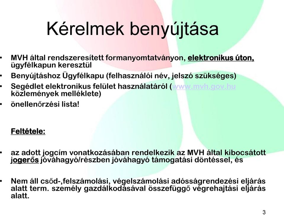 hu közlemények melléklete) önellenőrzési lista!