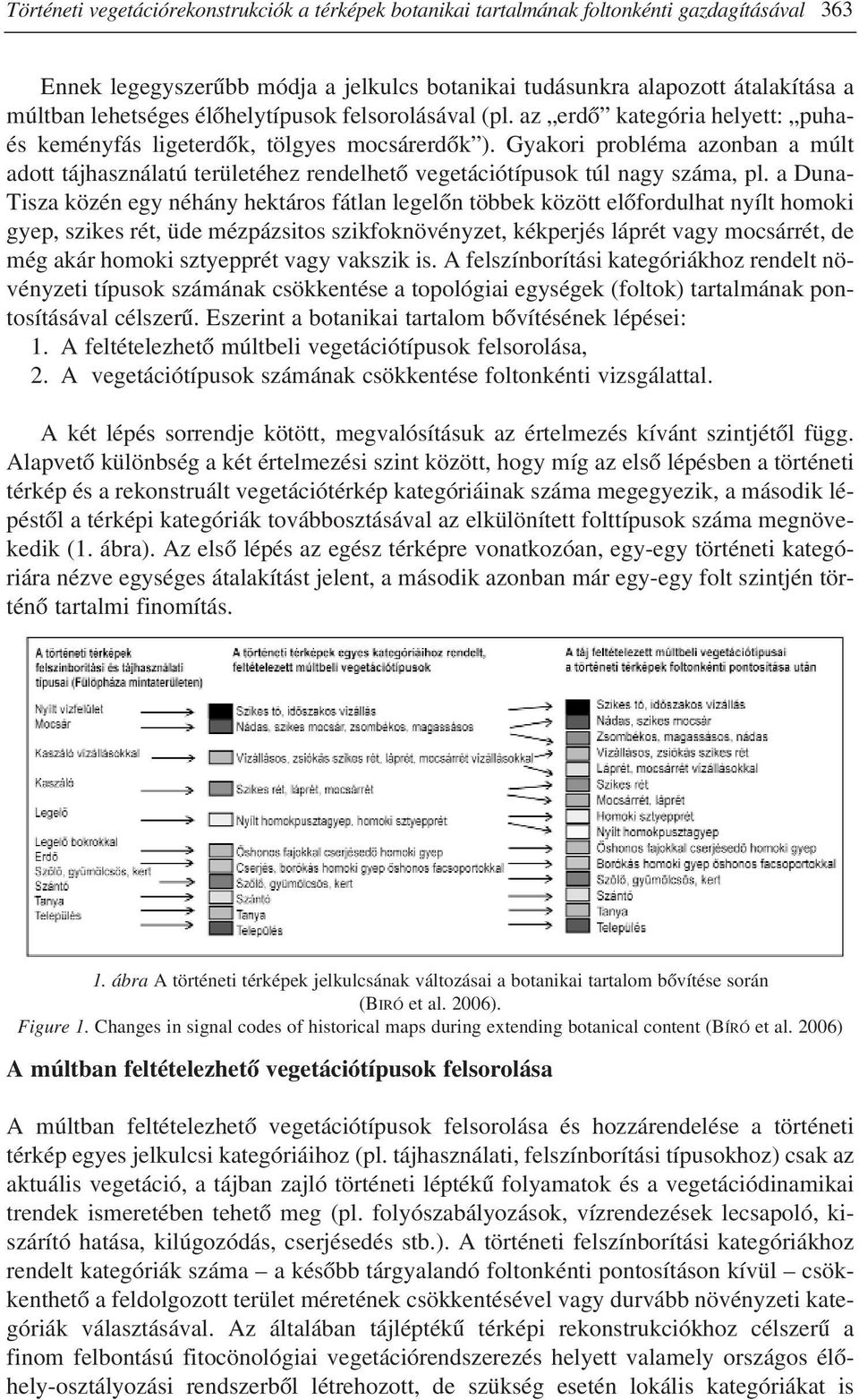 Gyakori probléma azonban a múlt adott tájhasználatú területéhez rendelhetô vegetációtípusok túl nagy száma, pl.