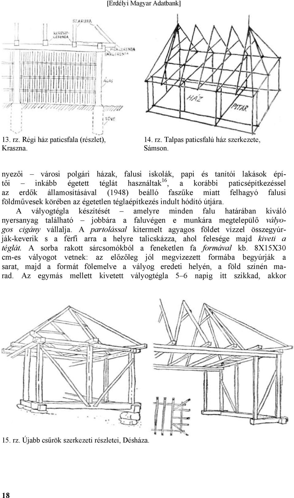 felhagyó falusi földművesek körében az égetetlen téglaépítkezés indult hódító útjára.