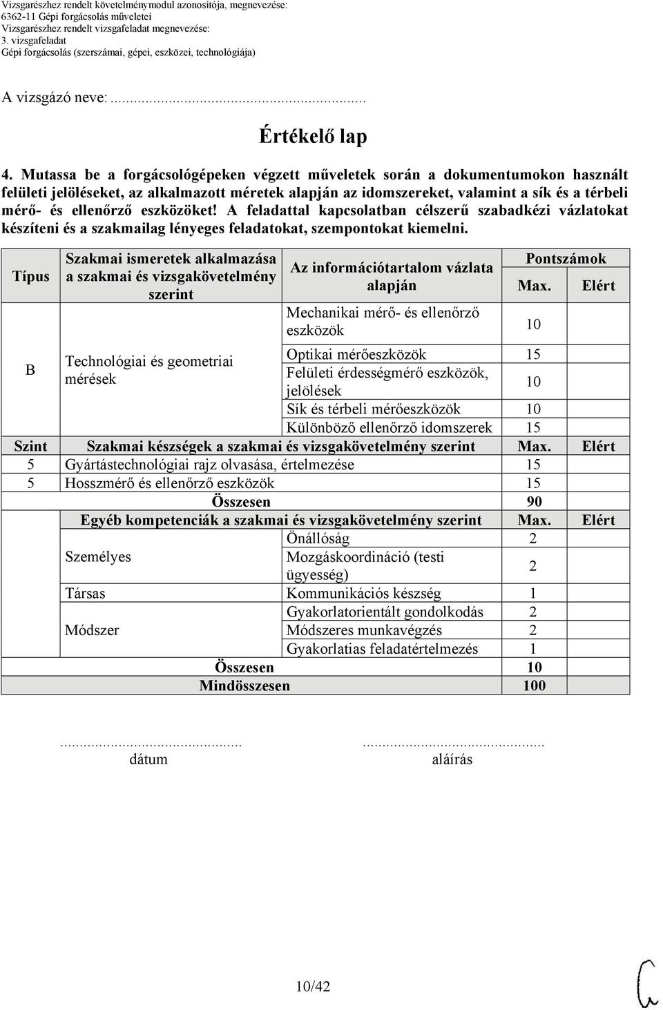 eszközöket! A feladattal kapcsolatban célszerű szabadkézi vázlatokat készíteni és a szakmailag lényeges feladatokat, szempontokat kiemelni.