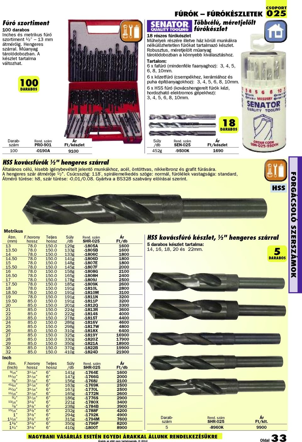 Robusztus, méretjelölt műanyag tárolódobozban a könnyebb kiválasztáshoz. Tartalom: 6 x fafúró (mindenféle faanyaghoz): 3, 4, 5, 6, 8, 10mm.