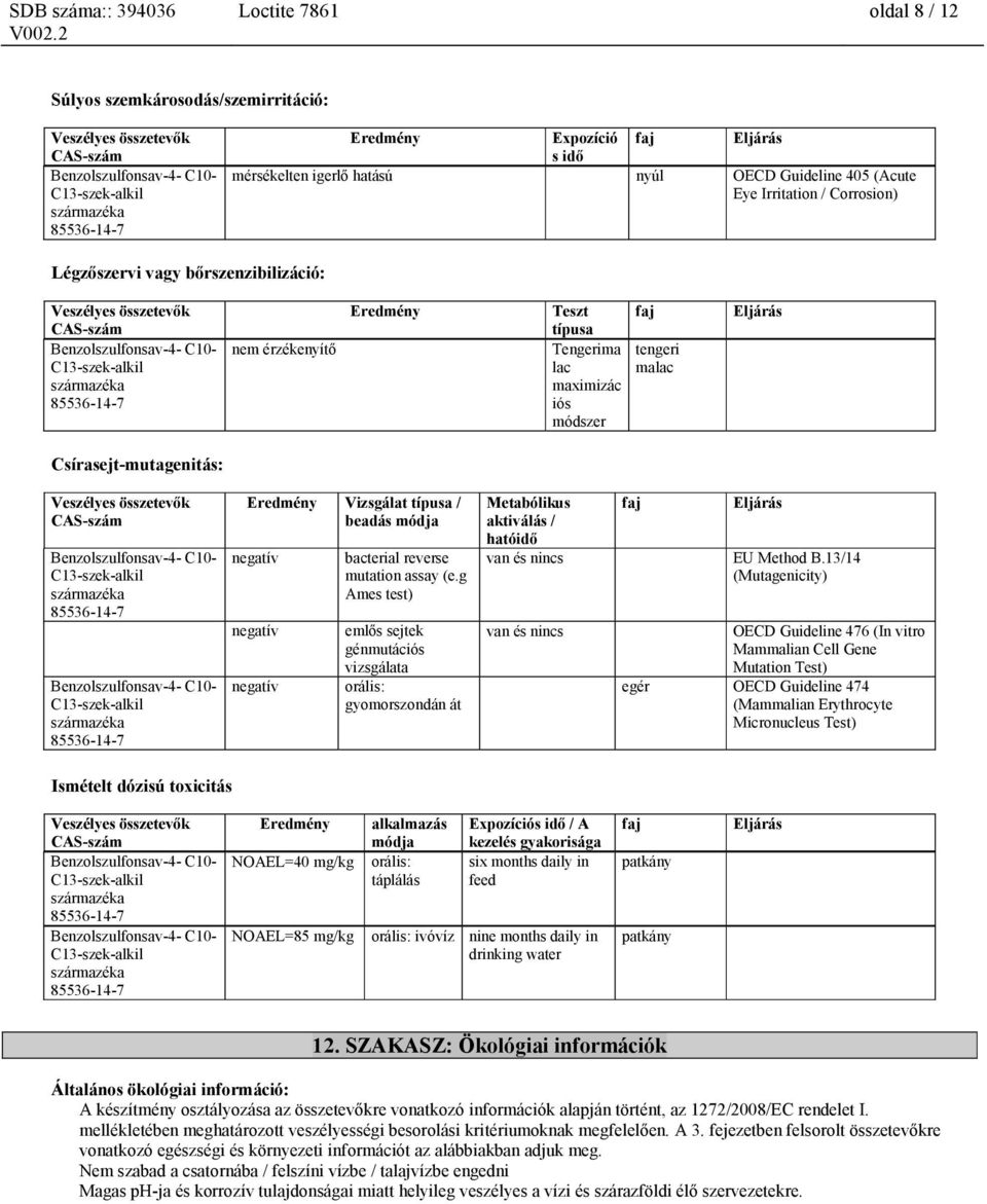 negatív negatív bacterial reverse mutation assay (e.