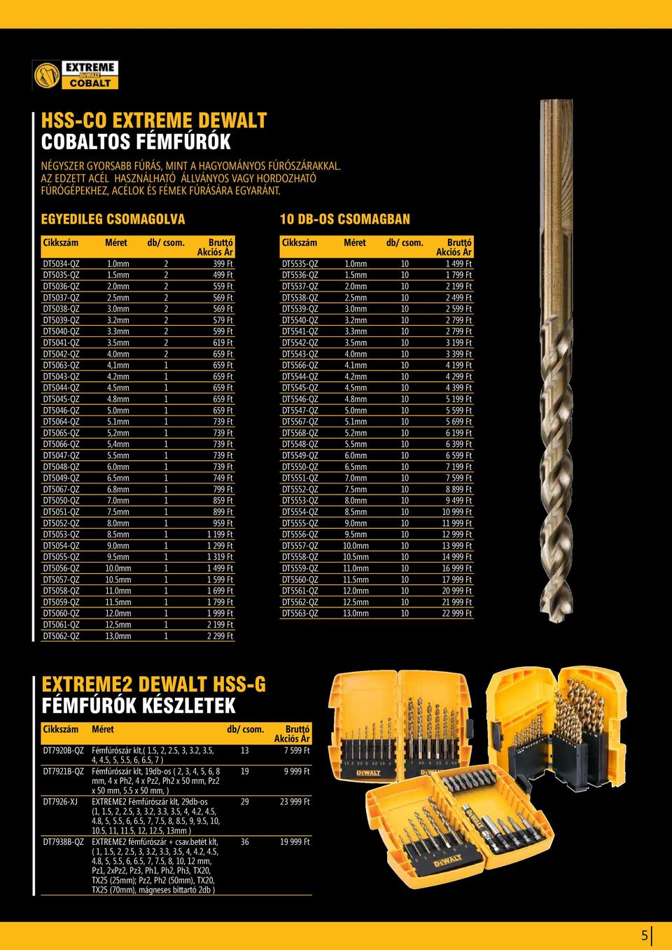 3mm 2 599 Ft DT5041-QZ 3.5mm 2 619 Ft DT5042-QZ 4.0mm 2 659 Ft DT5063-QZ 4,1mm 1 659 Ft DT5043-QZ 4.2mm 1 659 Ft DT5044-QZ 4.5mm 1 659 Ft DT5045-QZ 4.8mm 1 659 Ft DT5046-QZ 5.0mm 1 659 Ft DT5064-QZ 5.