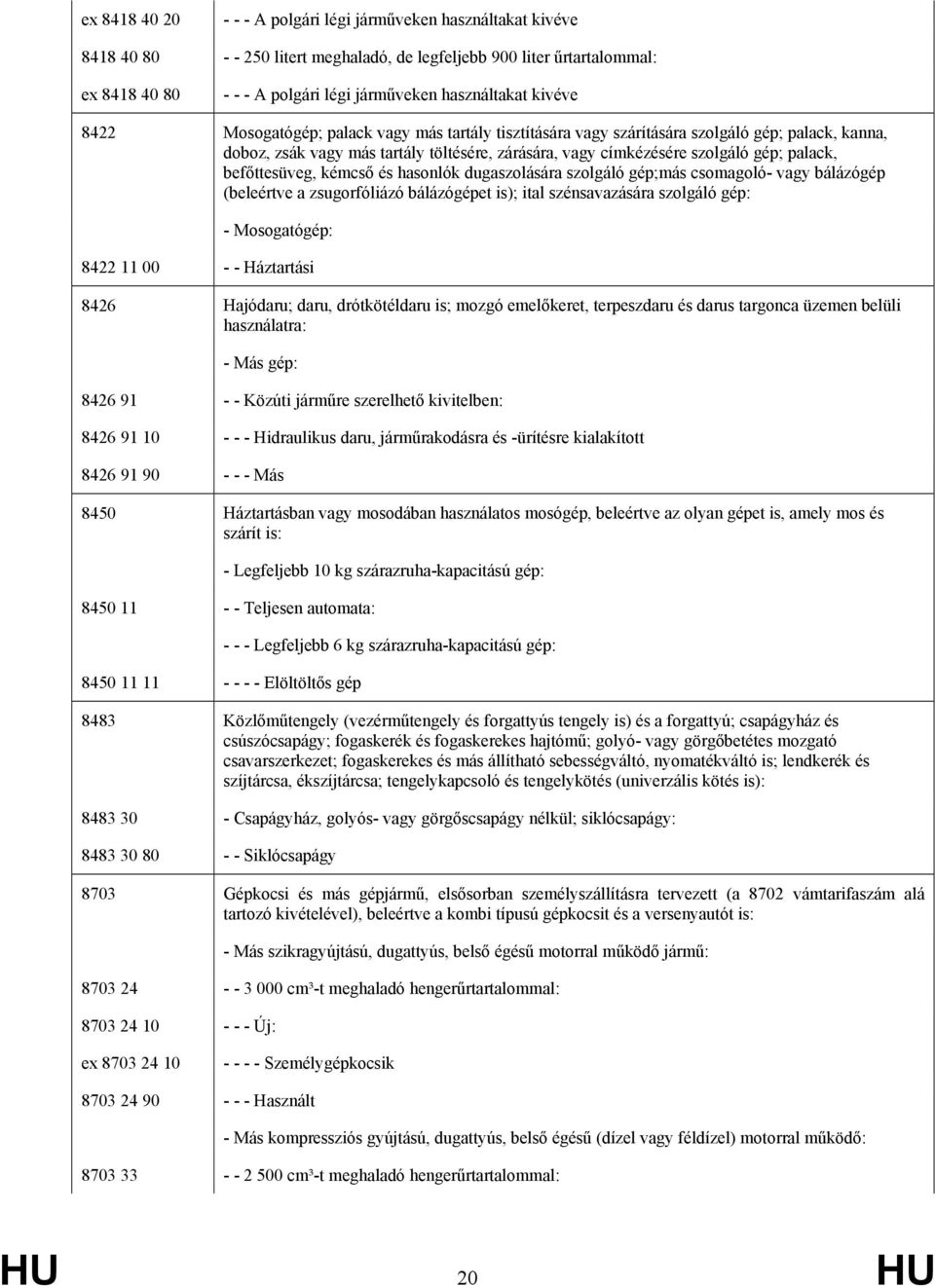 gép; palack, befőttesüveg, kémcső és hasonlók dugaszolására szolgáló gép;más csomagoló- vagy bálázógép (beleértve a zsugorfóliázó bálázógépet is); ital szénsavazására szolgáló gép: - Mosogatógép: