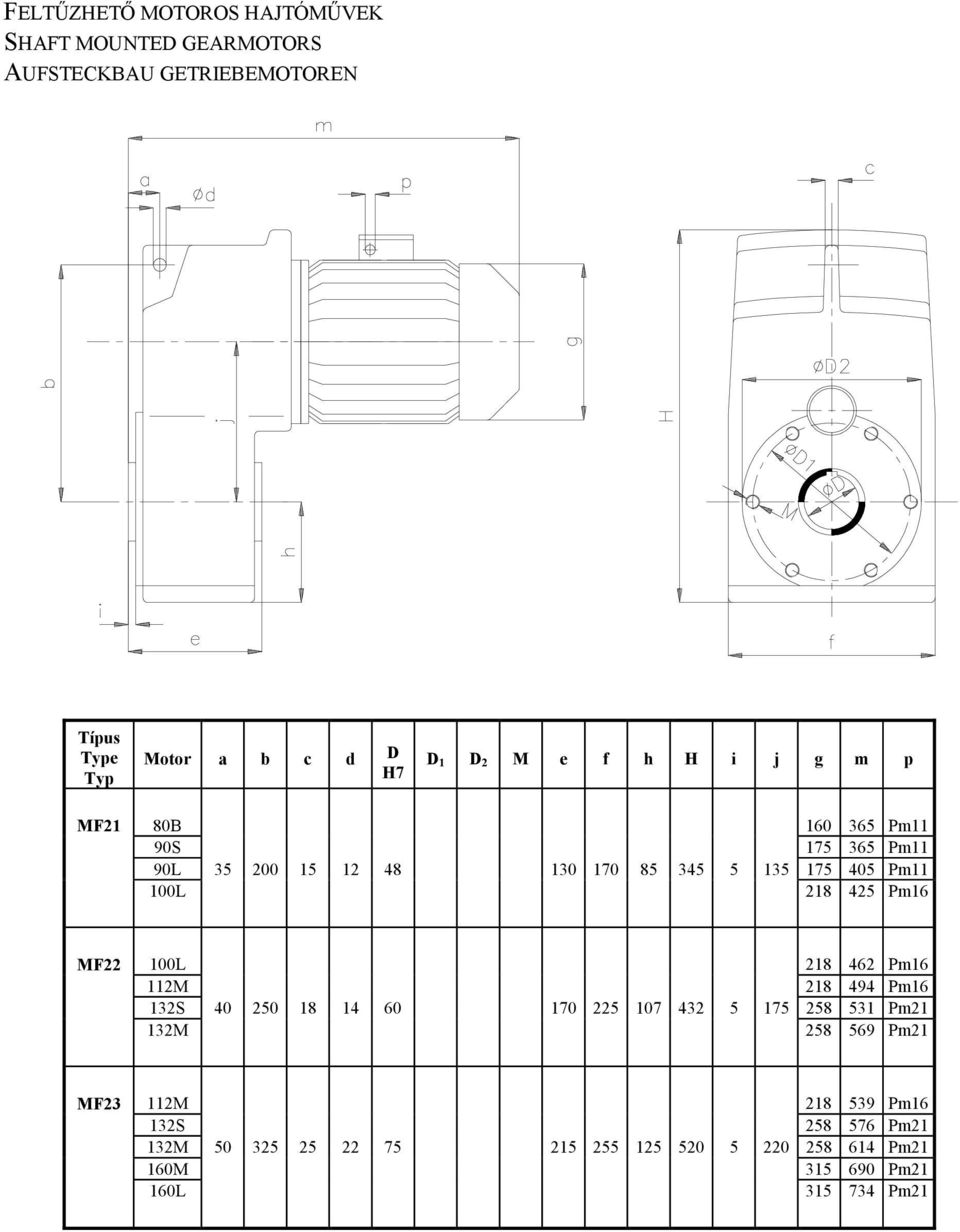 MF22 100L 218 462 Pm16 112M 218 494 Pm16 132S 40 250 18 14 60 170 225 107 432 5 175 258 531 Pm21 132M 258 569 Pm21 MF23