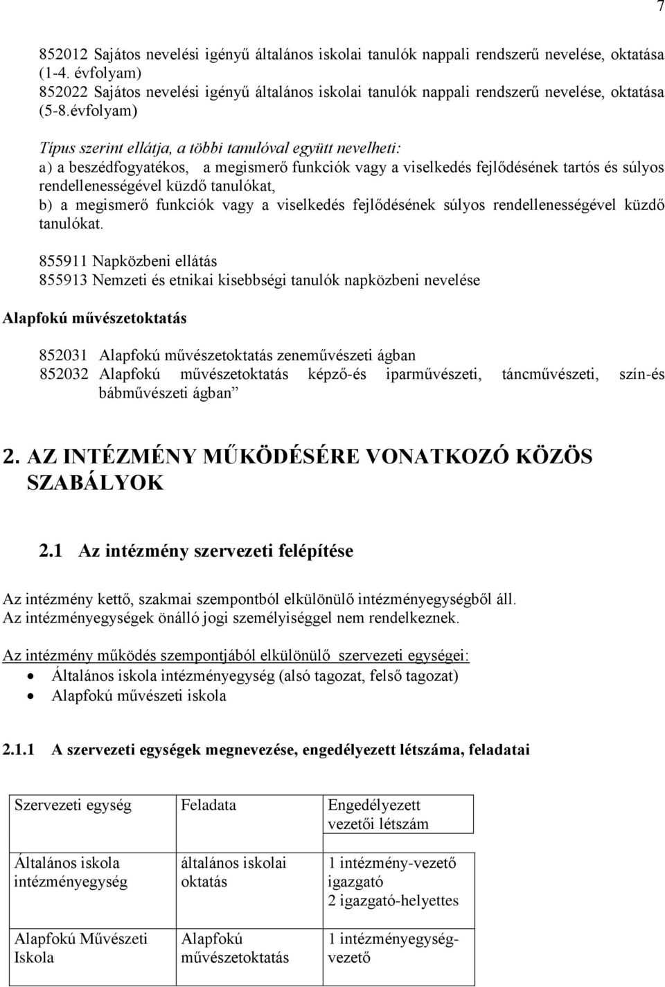 évfolyam) Típus szerint ellátja, a többi tanulóval együtt nevelheti: a) a beszédfogyatékos, a megismerő funkciók vagy a viselkedés fejlődésének tartós és súlyos rendellenességével küzdő tanulókat, b)