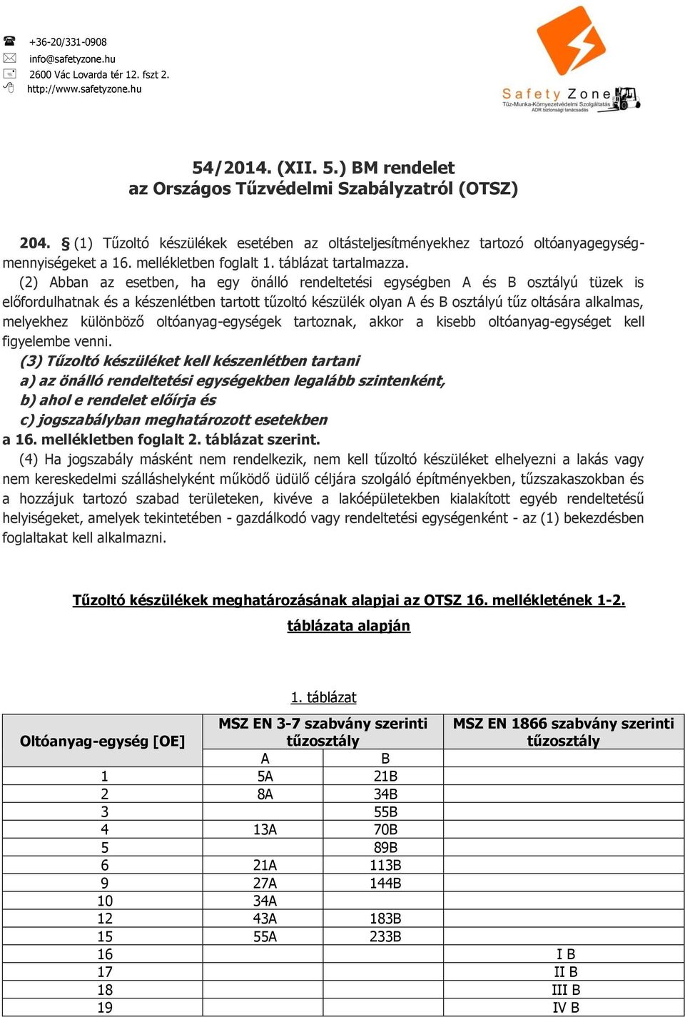 (2) Abban az esetben, ha egy önálló rendeltetési egységben A és B osztályú tüzek is előfordulhatnak és a készenlétben tartott tűzoltó készülék olyan A és B osztályú tűz oltására alkalmas, melyekhez