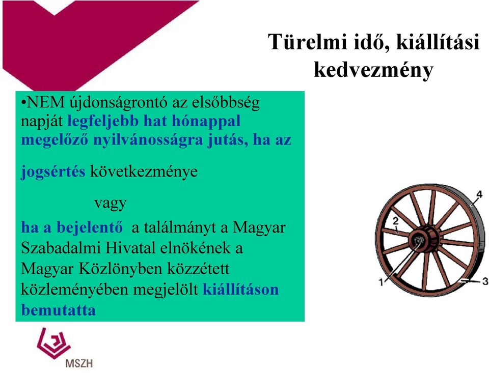 találmányt a Magyar Szabadalmi Hivatal elnökének a Magyar Közlönyben