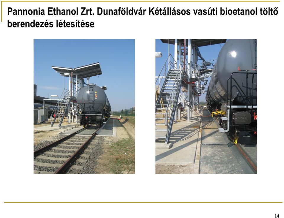 vasúti bioetanol töltő