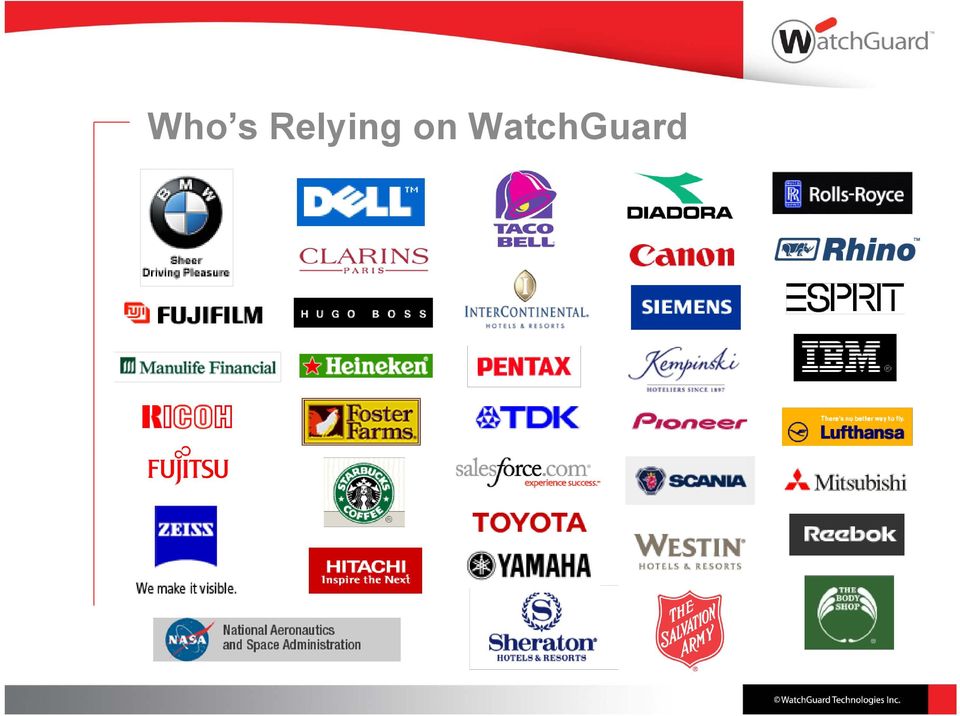 If the red x still appears, you may have to delete the image and then insert it again. Who s Relying on WatchGuard