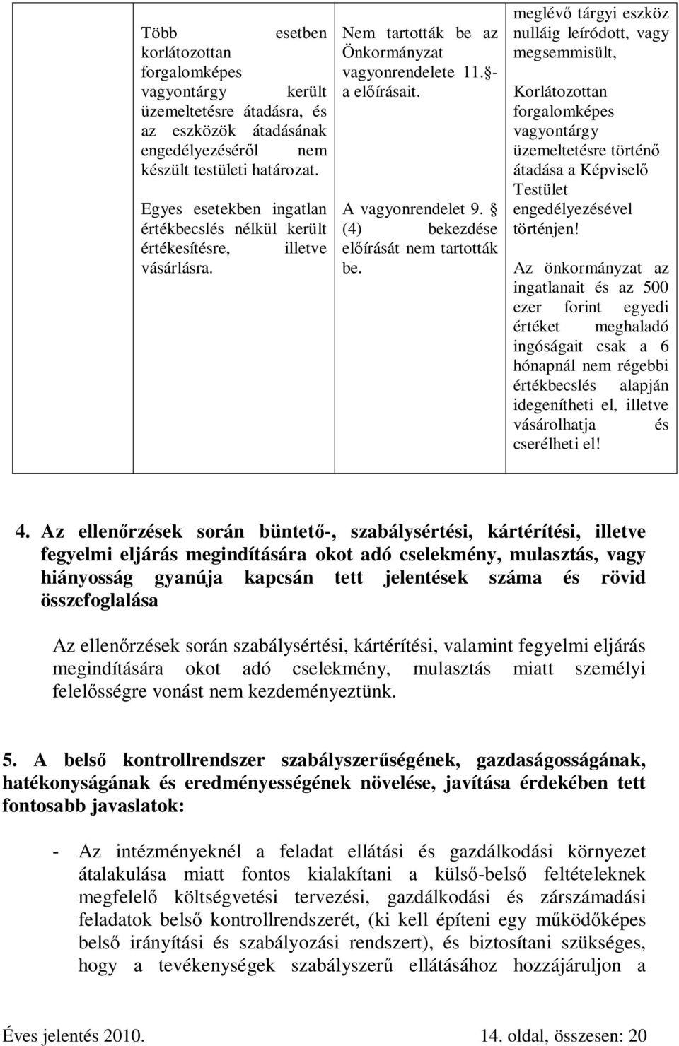 (4) bekezdése előírását nem tartották be.